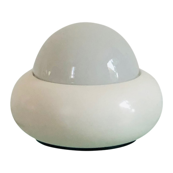 White UFO lamp model c359 by LUCI Illuminazione, Italy 70s