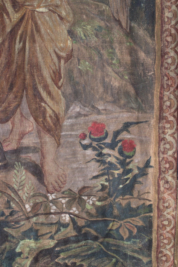 Painted canvas (imitating tapestry), "The Flight into Egypt", 19th century