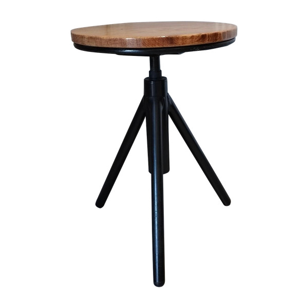 Sgabello indus a treppiede regolabile dal design vintage