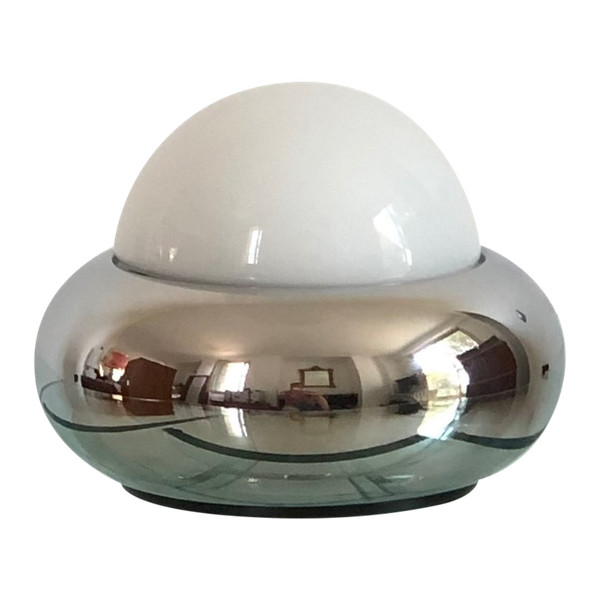 Lampe UFO chromée modèle c359 par LUCI, Italie années 70