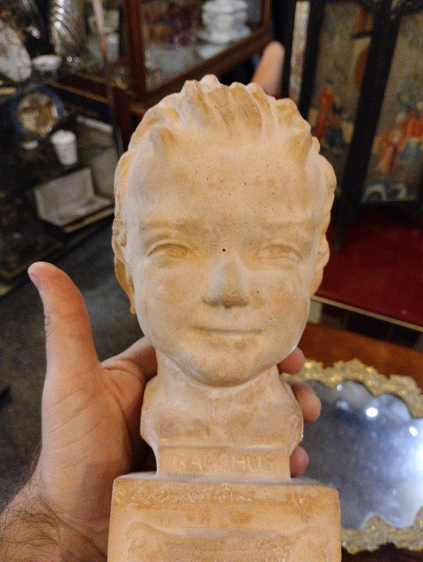 Büste - Bacchus- Terrakotta - André Cavacos - V. 1930.