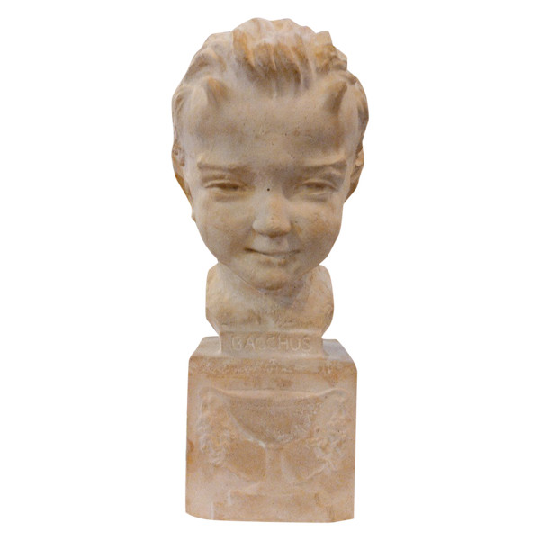 Büste - Bacchus- Terrakotta - André Cavacos - V. 1930.