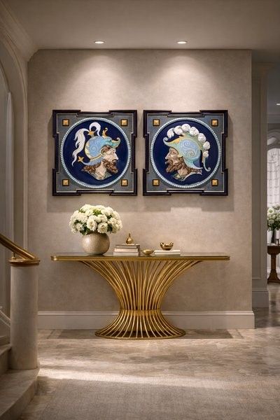 Imponenti piastrelle in terracotta prodotte da Léonce Debaecker