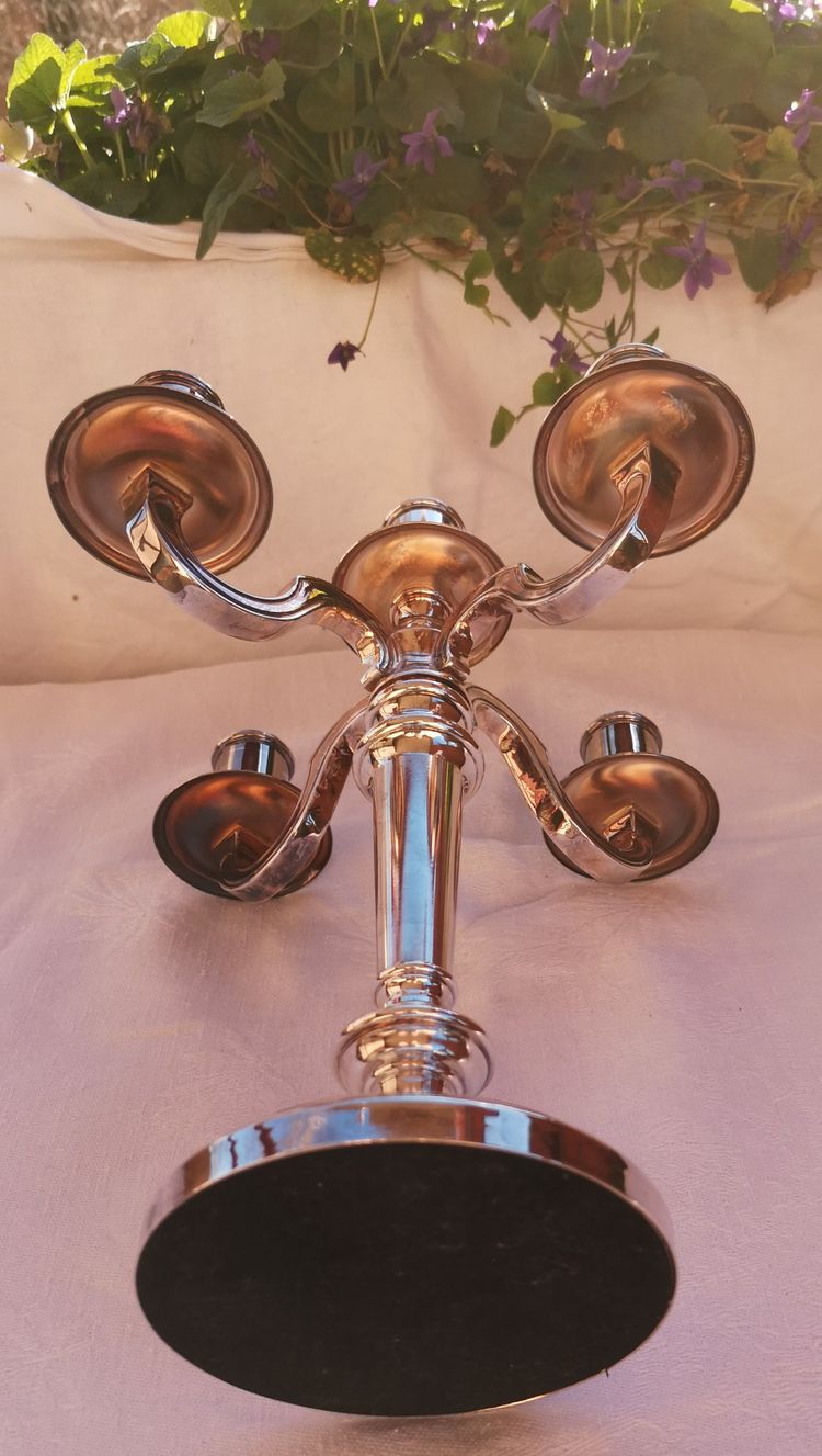 Pair of Christofle 5-branch candelabra, Albi model