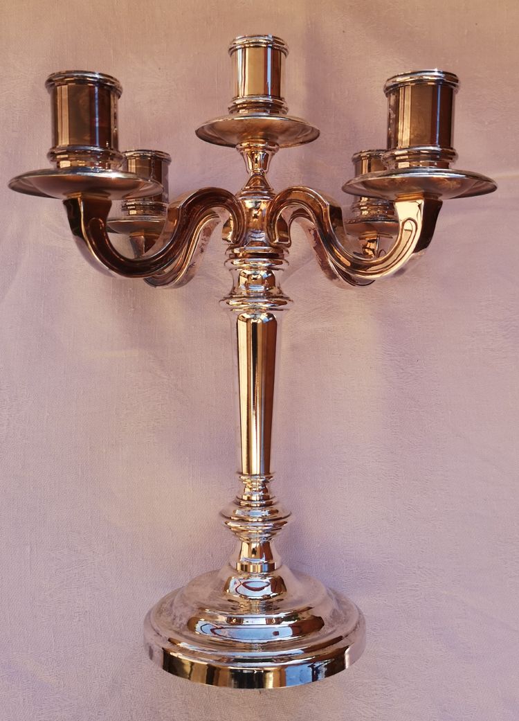 Pair of Christofle 5-branch candelabra, Albi model