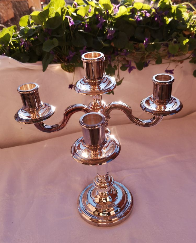 Pair of Christofle 5-branch candelabra, Albi model
