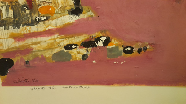  Claude Aliotti 1925 - 1989 Stillleben 86 Öl auf Papier 50cmx36cm ohne Rahmen