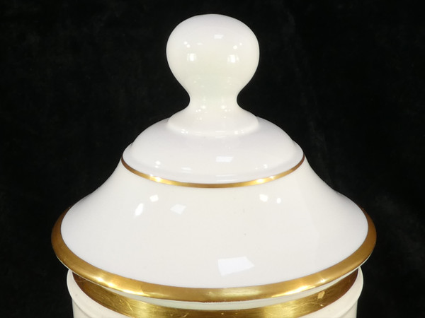 Pot a PHARMACIE en Porcelaine de PARIS "FONTEMOING & PEIGNEY" UNG : STYRACIS