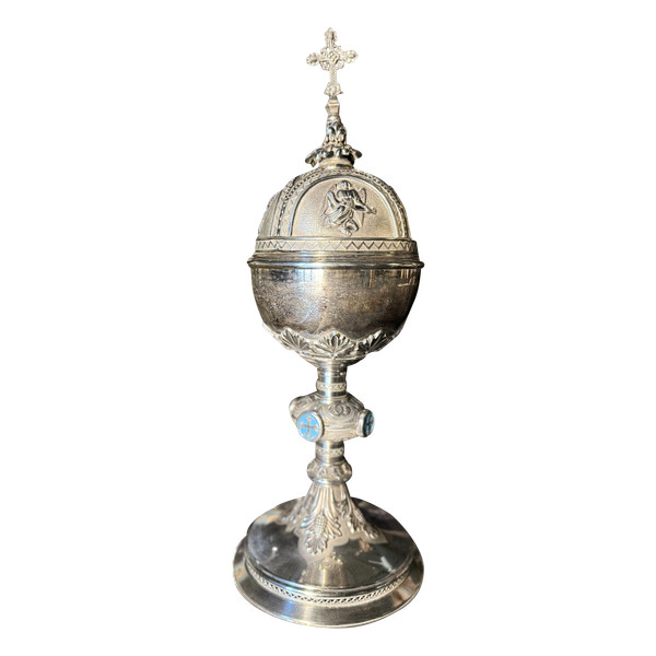 Large Silver Ciborium - 19th century