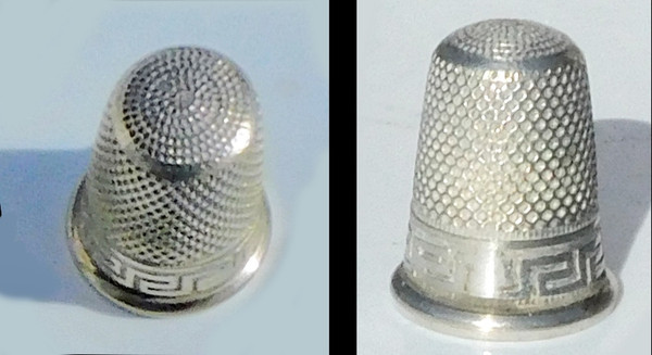 Petit Nécessaire De Couture Ciseaux Petit Monstre Dé à Coudre Argent Massif Ancien XIXe