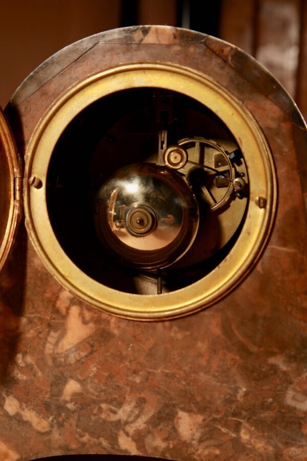 Elegant French Art Deco clock trim, circa 1920.