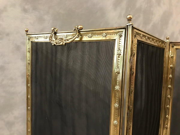 Beautiful pressed brass mantelpiece from the mid-19th century