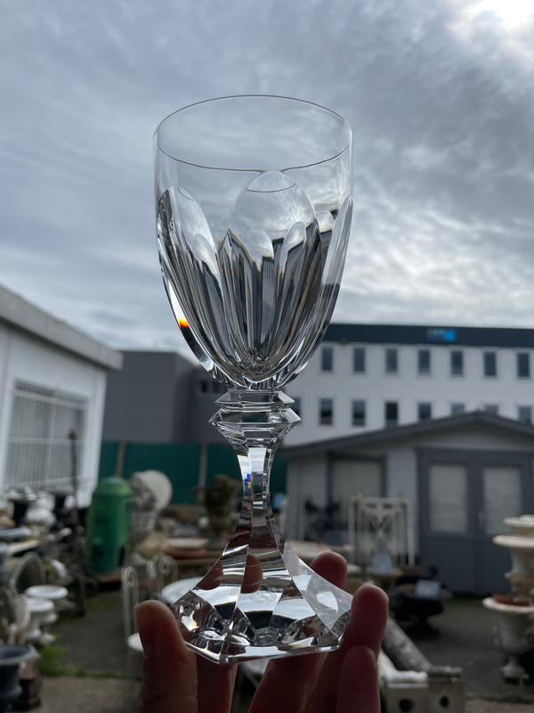 6 Bicchieri Acqua Saint Louis Cristallo Modello Chambord H: 18 Cm 