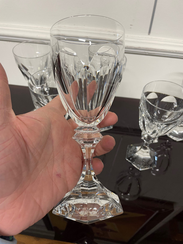 6 Bicchieri Acqua Saint Louis Cristallo Modello Chambord H: 18 Cm 