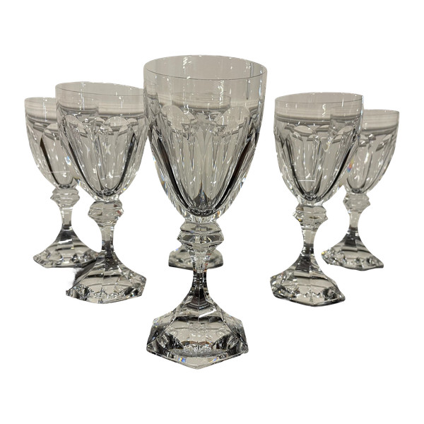 6 Bicchieri Acqua Saint Louis Cristallo Modello Chambord H: 18 Cm 