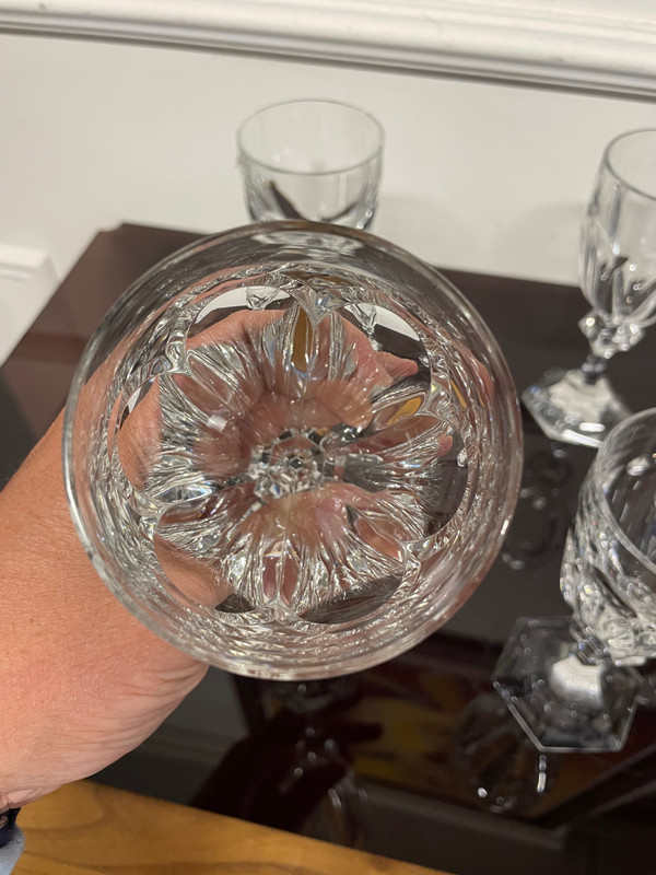 6 Calici da vino in cristallo Saint Louis Modello Chambord H: 16,5 cm