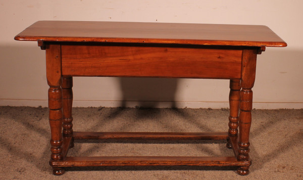 Console Deux Tiroir En Cerisier - 18° Siècle