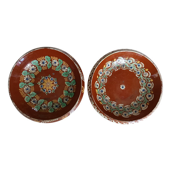 Swiss ceramics Pair of rösti dishes hollow dishes with collar late 19th century