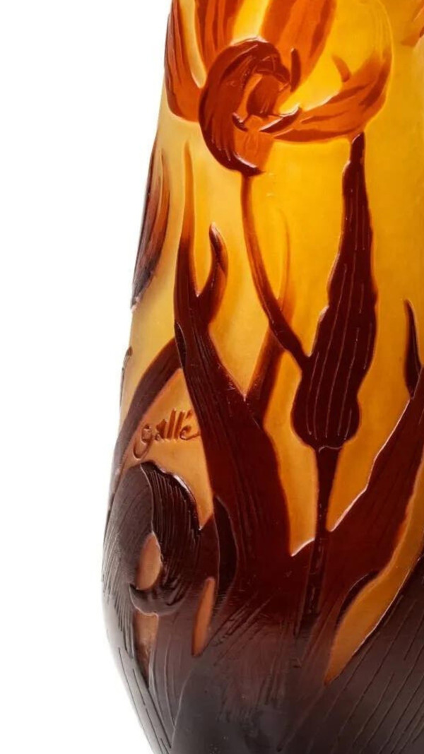 Émile Gallé, Vaso di tulipani, Art Nouveau