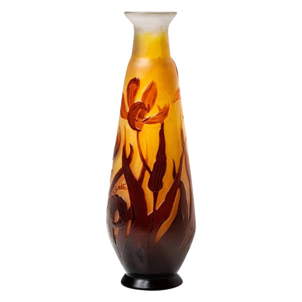 Émile Gallé, Vaso di tulipani, Art Nouveau