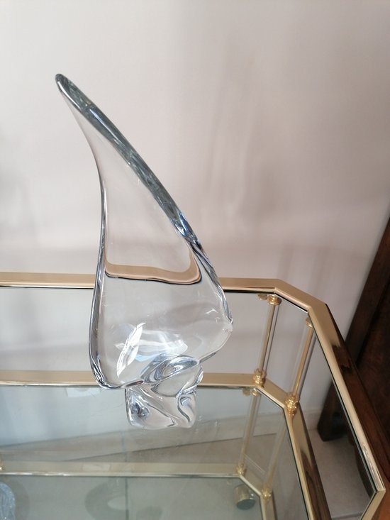 Crystal sail signed DAUM