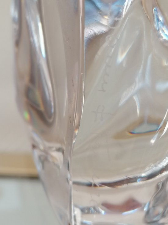 Crystal sail signed DAUM