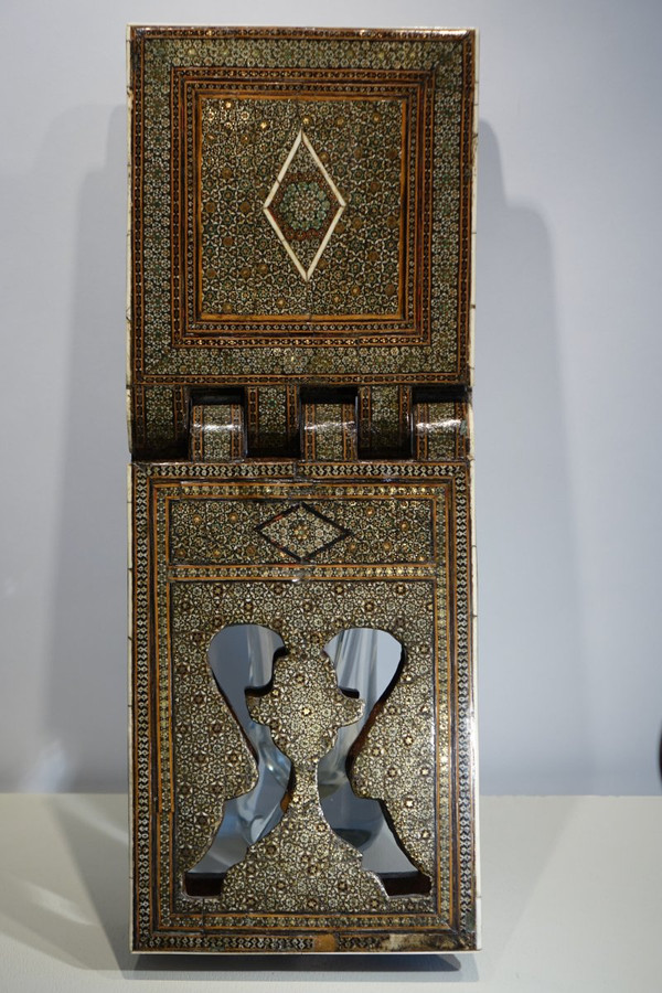 Porta Corano a Khatam-kari, Persia, XIX secolo.