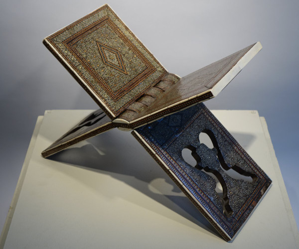 Porta Corano a Khatam-kari, Persia, XIX secolo.