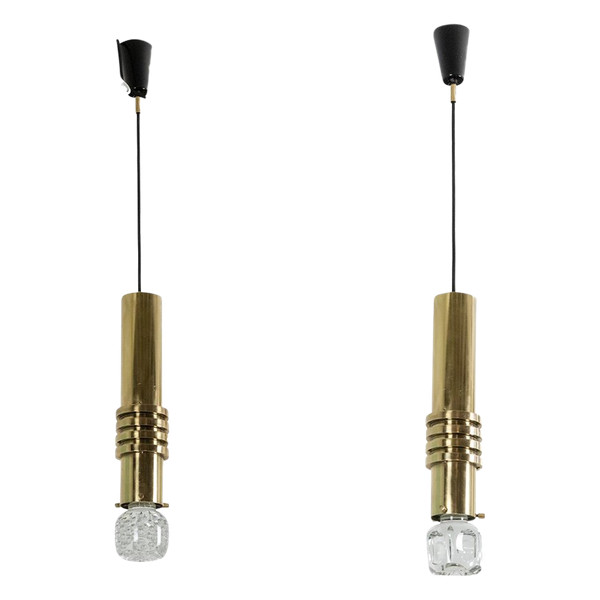 Maison Raak. Paire de suspensions cylindriques. Circa 1970. LS59161207H