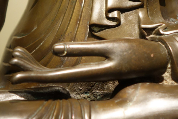Bouddha Assis En Bhumisparsa Mùdra, Bronze, Birmanie, 19e S.