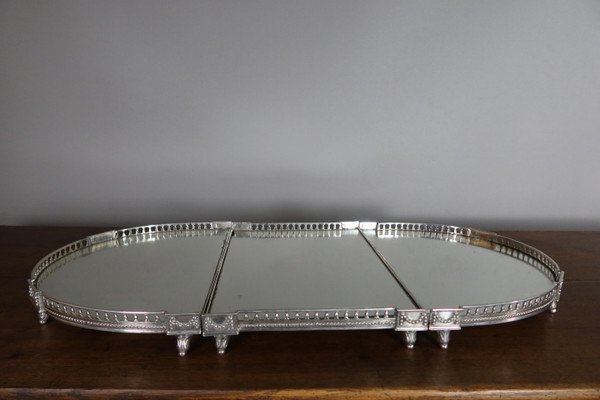 Table centerpiece in silver-plated bronze