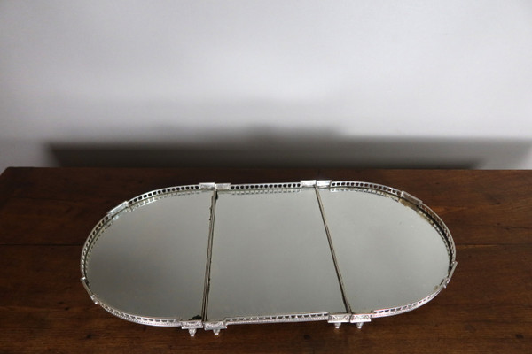 Table centerpiece in silver-plated bronze