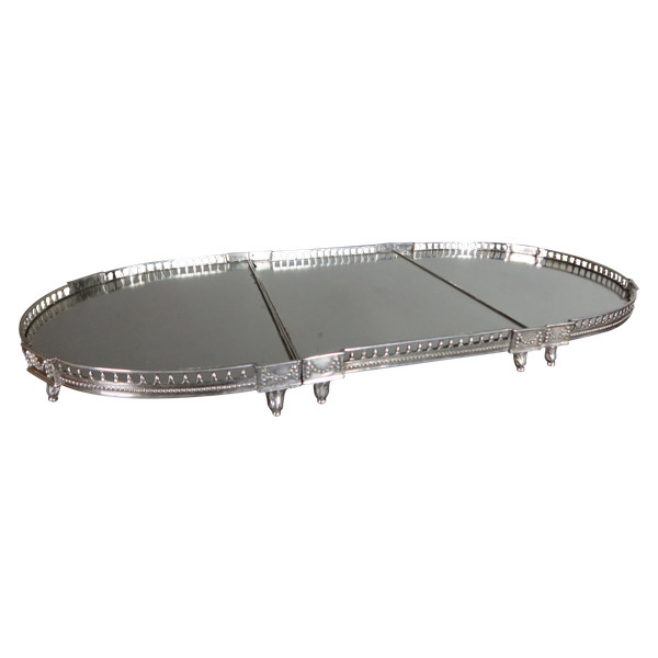 Table centerpiece in silver-plated bronze