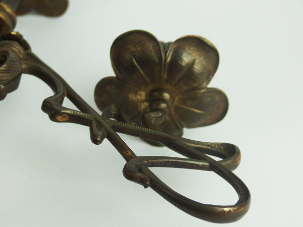Pair of Art Nouveau bronze candlesticks.