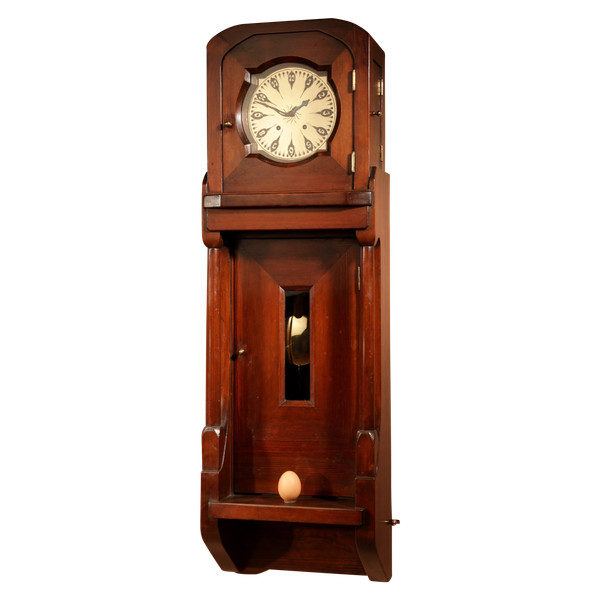 Art Nouveau / Art Deco wall clock with Dutch / German architectural design circa 1900/20
