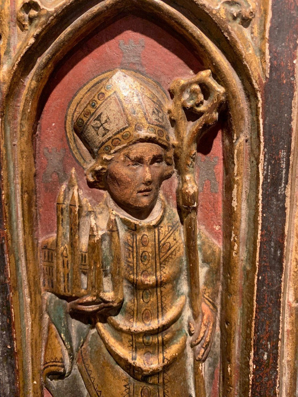 Triptychon-Flachrelief, Südfrankreich, Ende des 15.-Anfangs des 16. Jahrhunderts.