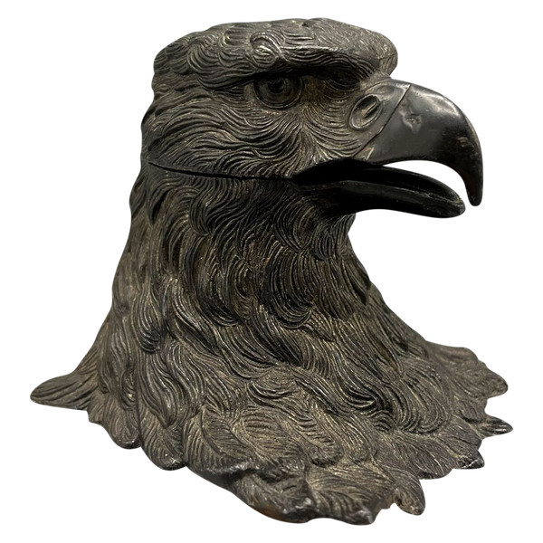ENCRIER de BUREAU à TÊTE d’AIGLE - Vers 1900