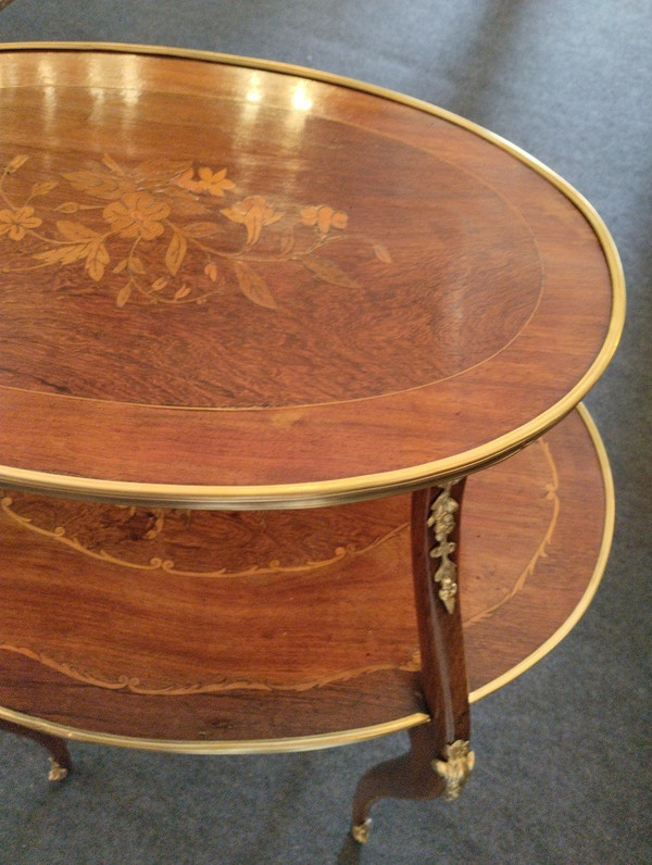 Tea Table - Mahogany - Louis XV - Late 19th Century