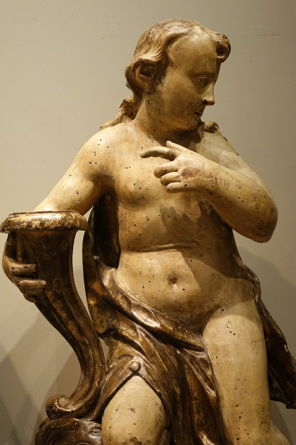 Pair of large Baroque statues, Germany or Bohemia-Moravia, 17th c.