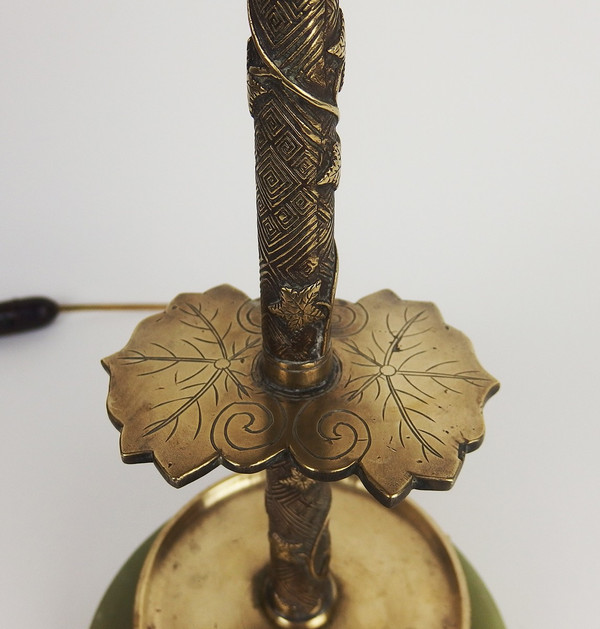Lampe  en bronze Asie
