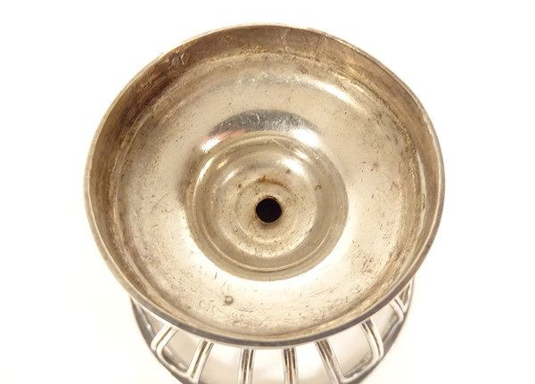 Mustard Pot 4 Salt Cellars Piedouche Solid Silver Old Man Restoration 19th Century