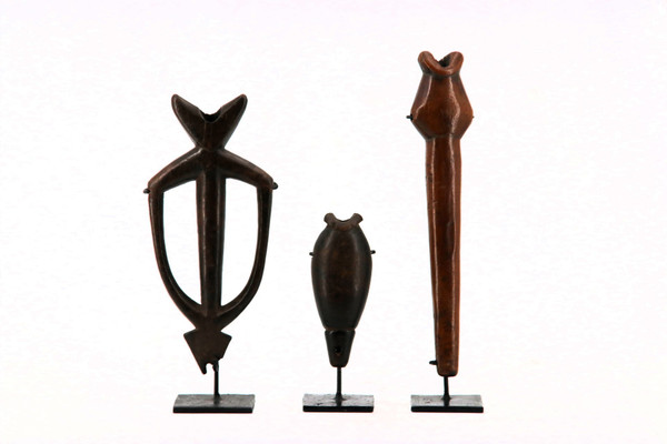 Nice set of three MOSSI whistles from Burkina Faso