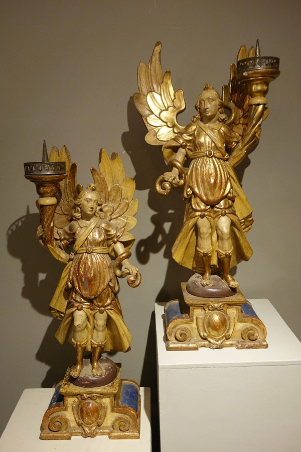 Quattro angeli ceroferari, Italia o Provenza, XVII sec.
