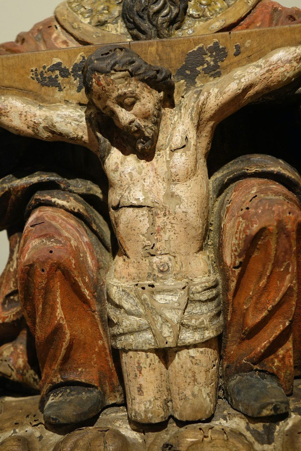 Trinità di legno intagliata a tutto tondo, Germania, 1550 circa