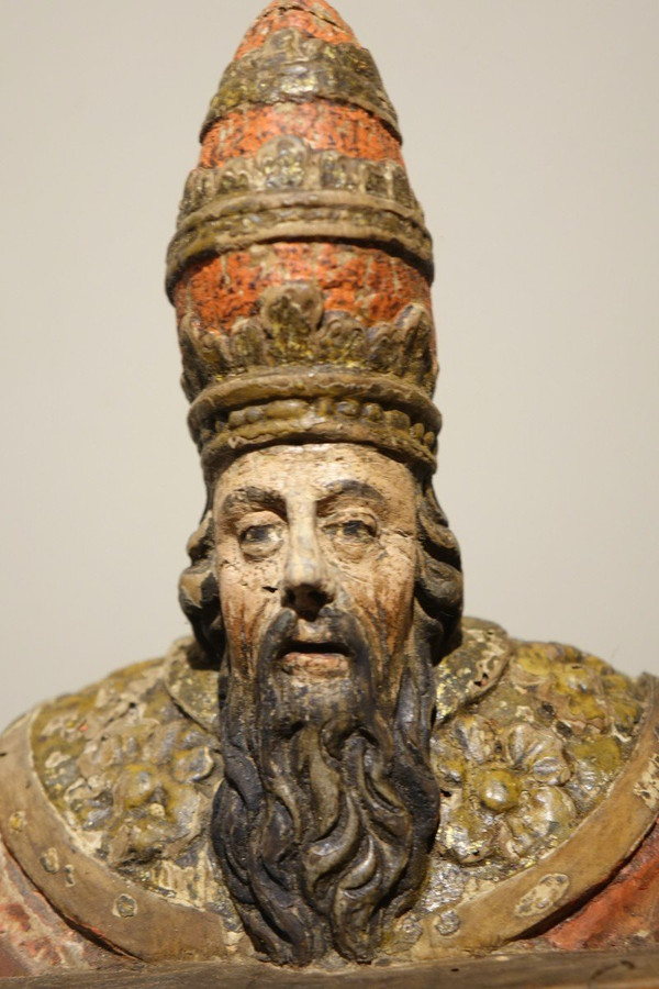 Trinità di legno intagliata a tutto tondo, Germania, 1550 circa