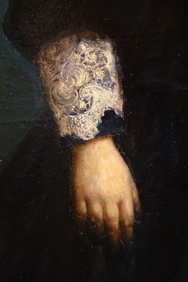 “Grande ritratto a figura intera di giovane ragazza”, Henry Vollet, 1888
