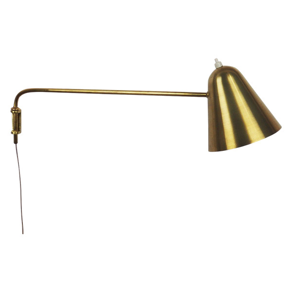 brass wall light by Jacques Biny for Luminalite