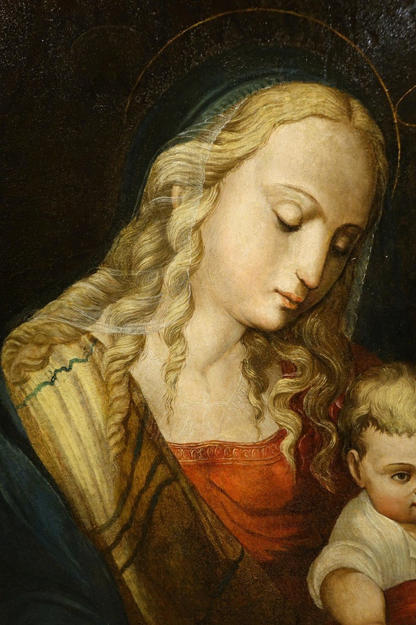Sacra Famiglia, olio su tavola, Italia, 1500-1520 ca.