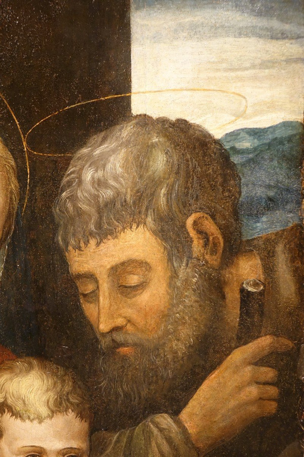 Sacra Famiglia, olio su tavola, Italia, 1500-1520 ca.