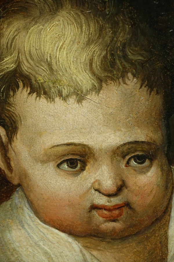 Sacra Famiglia, olio su tavola, Italia, 1500-1520 ca.